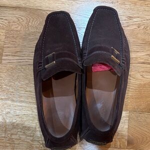 Bally Dark Brown Suede Men's Loafers